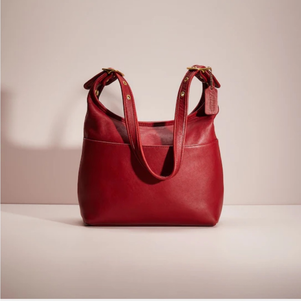 Vintage coach legacy hobo bag in red